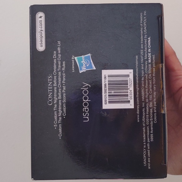 Yahtzee Jack Skellington Disney's Nightmare Before Christmas Game - Picture 4 of 8